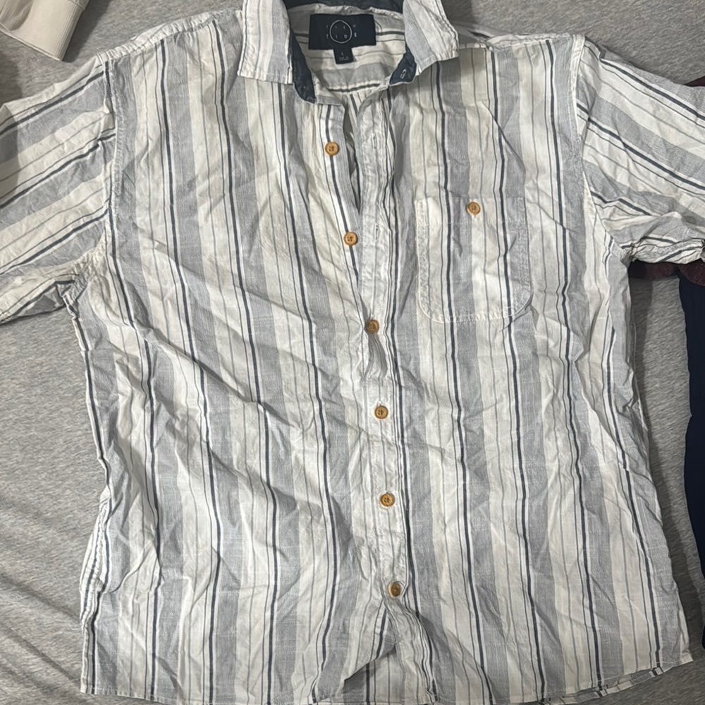 Mens Even Tide Striped Casual Shirt